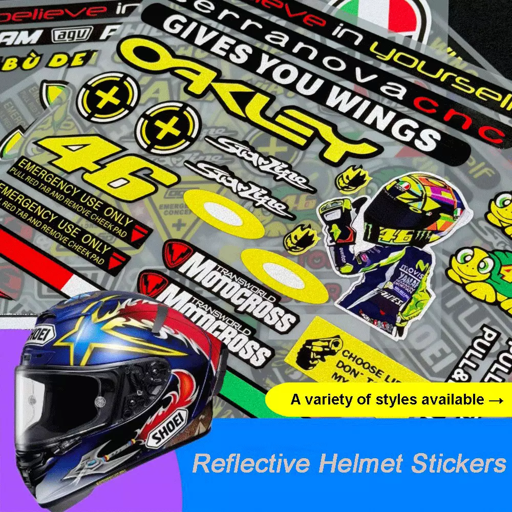 Mountain Biking Helmet - Adesivi decorativi riflettenti per auto, moto,