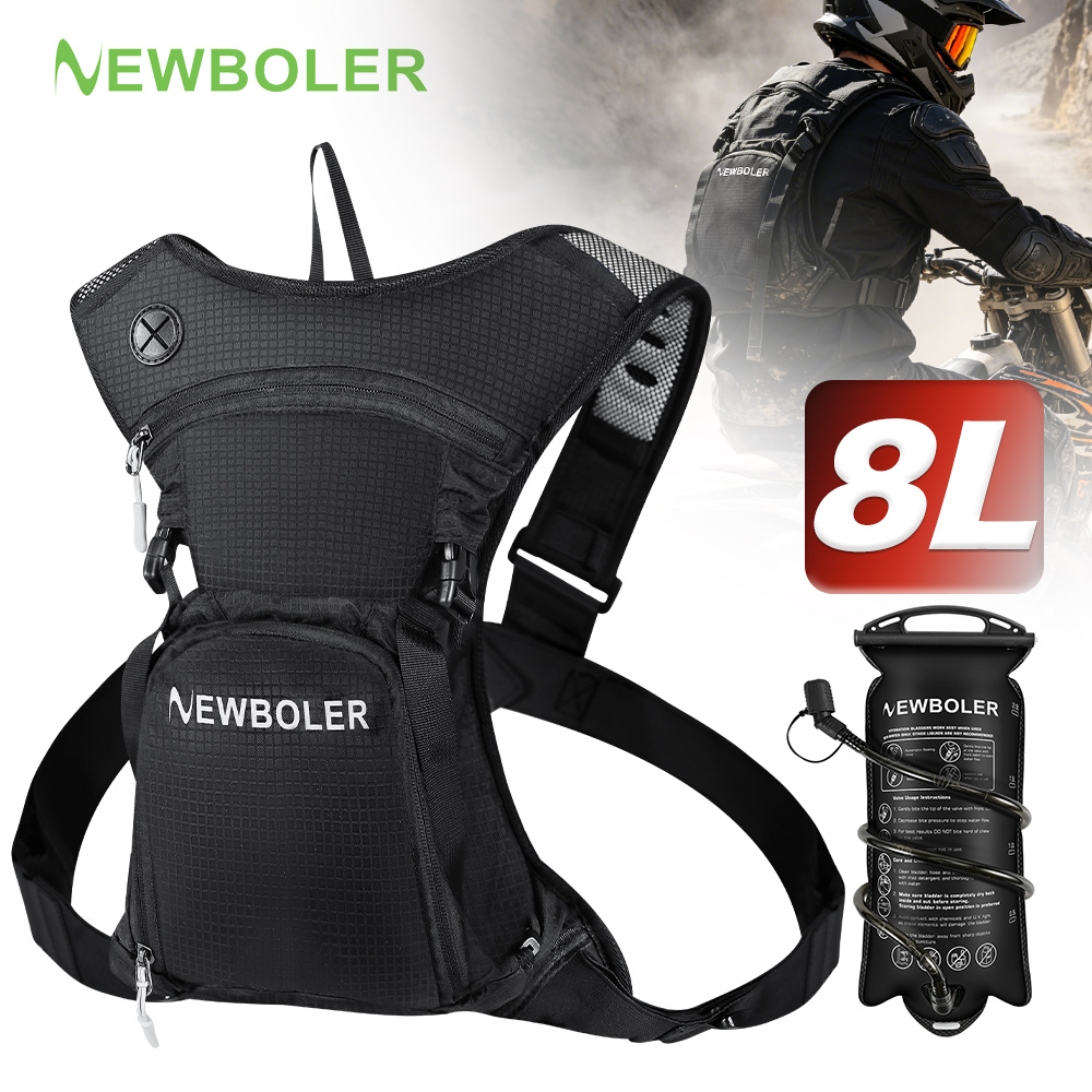 Mountain Biking Hydration Pack - Zaino idrico NEWBOLER 8L per moto,