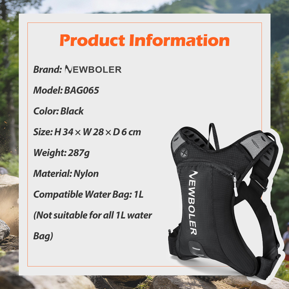 Zaino idrico NEWBOLER 5L per m - Mountain Biking Hydration Pack recensione e prezzo
