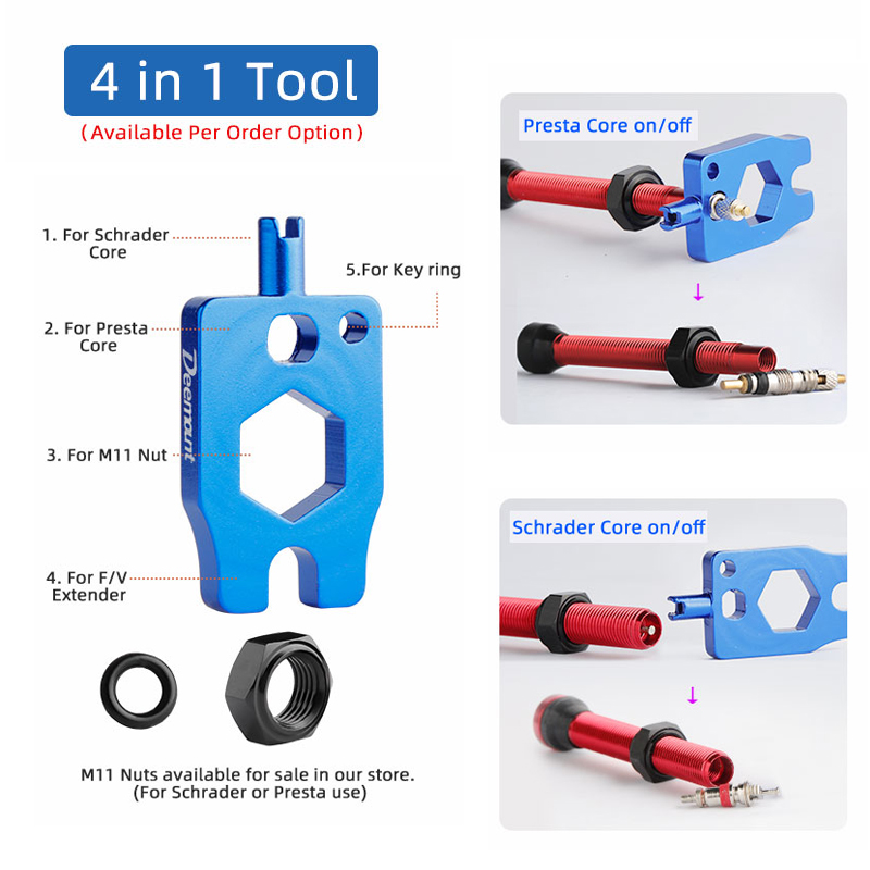 Deemount Presta Nucleo della v - Tubeless Valve Core recensione e prezzo