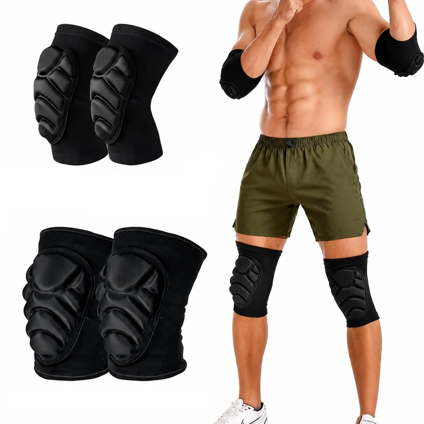 1 paio di gomitiere e ginocchi - Mountain Biking Knee Pads recensione e prezzo